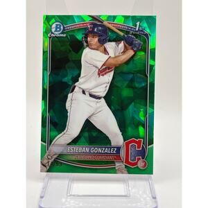 2025 Bowman Chrome Sapphire Edition Esteban Gonzalez 1st Green Refractor 14/99